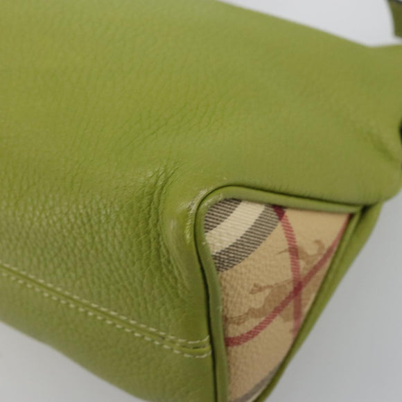 BURBERRY Shoulder Bag Leather Green Auth BAZ684A