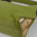 BURBERRY Shoulder Bag Leather Green Auth BAZ684A-15