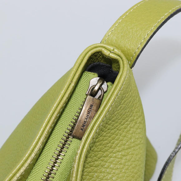 BURBERRY Shoulder Bag Leather Green Auth BAZ684A