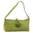 BURBERRY Shoulder Bag Leather Green Auth BAZ684A-1