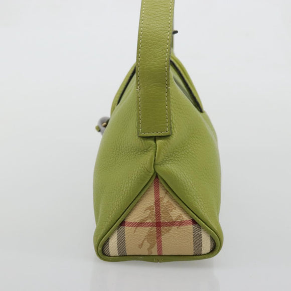 BURBERRY Shoulder Bag Leather Green Auth BAZ684A