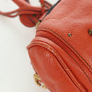 Chloe Paddington Hand Bag Leather Orange Silver gold Auth BAZ691V-10