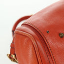 Chloe Paddington Hand Bag Leather Orange Silver gold Auth BAZ691V-16