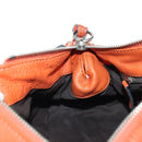 Chloe Paddington Hand Bag Leather Orange Silver gold Auth BAZ691V-21