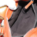 Chloe Paddington Hand Bag Leather Orange Silver gold Auth BAZ691V-24