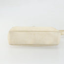 GUCCI Shoulder Bag Leather White Gold Auth BAZ692-9