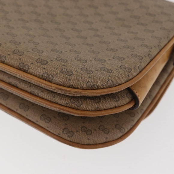 GUCCI Micro GG Supreme Shoulder Bag PVC Beige Gold 001 406 1780 Auth BAZ693
