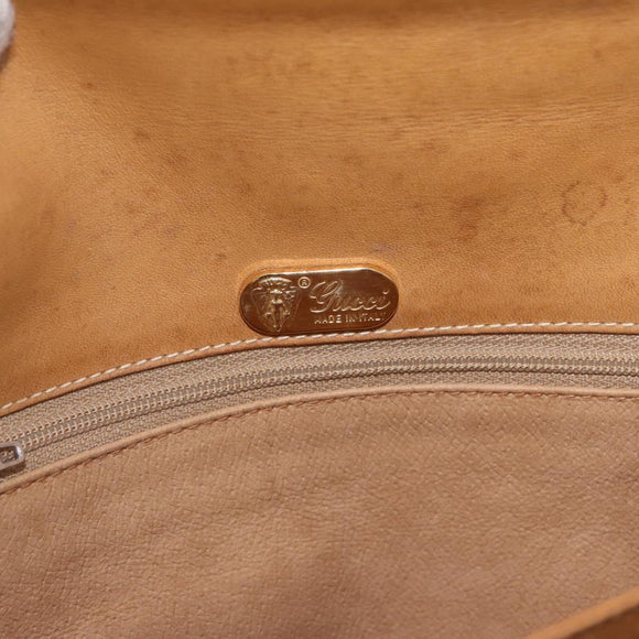 GUCCI Micro GG Supreme Shoulder Bag PVC Beige Gold 001 406 1780 Auth BAZ693