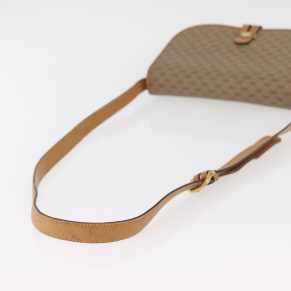 GUCCI Micro GG Supreme Shoulder Bag PVC Beige Gold 001 406 1780 Auth BAZ693