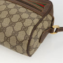 GUCCI GG Supreme Web Sherry Line Bag PVC Beige Gold 56 02 087 Auth BAZ694-10