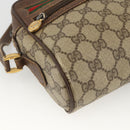 GUCCI GG Supreme Web Sherry Line Bag PVC Beige Gold 56 02 087 Auth BAZ694-11