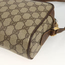 GUCCI GG Supreme Web Sherry Line Bag PVC Beige Gold 56 02 087 Auth BAZ694-12