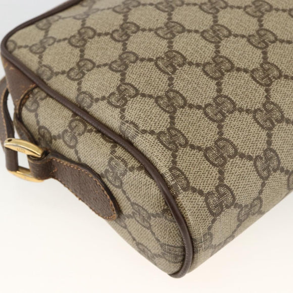 GUCCI GG Supreme Web Sherry Line Bag PVC Beige Gold 56 02 087 Auth BAZ694