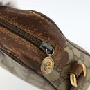 GUCCI GG Supreme Web Sherry Line Bag PVC Beige Gold 56 02 087 Auth BAZ694-14