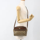 GUCCI GG Supreme Web Sherry Line Bag PVC Beige Gold 56 02 087 Auth BAZ694-21