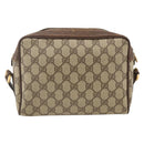 GUCCI GG Supreme Web Sherry Line Bag PVC Beige Gold 56 02 087 Auth BAZ694-3