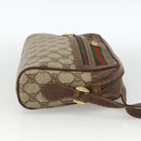 GUCCI GG Supreme Web Sherry Line Bag PVC Beige Gold 56 02 087 Auth BAZ694-5
