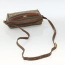 GUCCI GG Supreme Web Sherry Line Bag PVC Beige Gold 56 02 087 Auth BAZ694-7