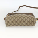 GUCCI GG Supreme Web Sherry Line Bag PVC Beige Gold 56 02 087 Auth BAZ694-9