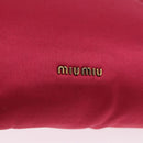 Miu Miu Accessory Pouch Satin Pink Auth BAZ697-18