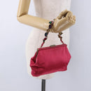 Miu Miu Accessory Pouch Satin Pink Auth BAZ697-27
