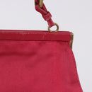 Miu Miu Accessory Pouch Satin Pink Auth BAZ697-3