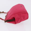 Miu Miu Accessory Pouch Satin Pink Auth BAZ697-6