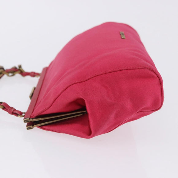 Miu Miu Accessory Pouch Satin Pink Auth BAZ697