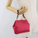 Miu Miu Accessory Pouch Satin Pink Auth BAZ697V-22