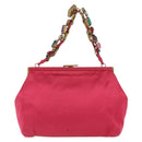 Miu Miu Accessory Pouch Satin Pink Auth BAZ697V-2