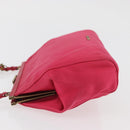 Miu Miu Accessory Pouch Satin Pink Auth BAZ697V-4