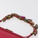 Miu Miu Accessory Pouch Satin Pink Auth BAZ697V-8