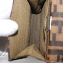 FENDI Zucca Canvas Mamma Baguette Shoulder Bag Black Brown Auth BAZ699V-11