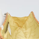 Salvatore Ferragamo Gancini Accessory Pouch Rattan Beige White Auth BAZ704A-19