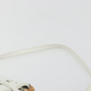 Salvatore Ferragamo Gancini Accessory Pouch Rattan Beige White Auth BAZ704A-8