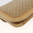 CELINE Macadam Canvas Shoulder Bag PVC Leather Beige Gold Auth BAZ705-16