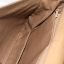 CELINE Macadam Canvas Shoulder Bag PVC Leather Beige Gold Auth BAZ705-19