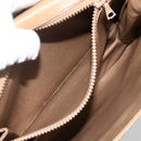 CELINE Macadam Canvas Shoulder Bag PVC Leather Beige Gold Auth BAZ705-21