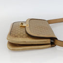 CELINE Macadam Canvas Shoulder Bag PVC Leather Beige Gold Auth BAZ705-4