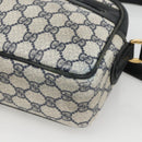 GUCCI GG Supreme Shoulder Bag PVC Navy Gold 001 113 0942 Auth BAZ713-14