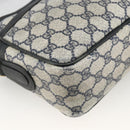 GUCCI GG Supreme Shoulder Bag PVC Navy Gold 001 113 0942 Auth BAZ713-17