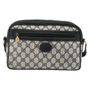 GUCCI GG Supreme Shoulder Bag PVC Navy Gold 001 113 0942 Auth BAZ713-13