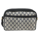 GUCCI GG Supreme Shoulder Bag PVC Navy Gold 001 113 0942 Auth BAZ713-2