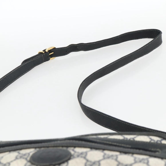 GUCCI GG Supreme Shoulder Bag PVC Navy Gold 001 113 0942 Auth BAZ713