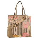 Salvatore Ferragamo Tote Bag Nylon Beige Gold Auth BAZ714A-1