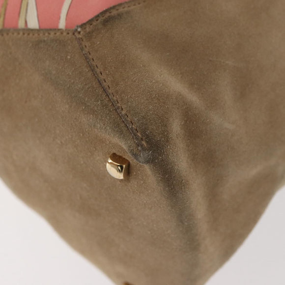 Salvatore Ferragamo Tote Bag Nylon Beige Gold Auth BAZ714A