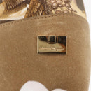Salvatore Ferragamo Tote Bag Nylon Beige Gold Auth BAZ714A-14
