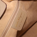 Salvatore Ferragamo Tote Bag Nylon Beige Gold Auth BAZ714A-15