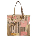 Salvatore Ferragamo Tote Bag Nylon Beige Gold Auth BAZ714A-2