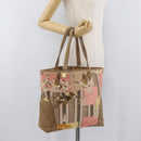 Salvatore Ferragamo Tote Bag Nylon Beige Gold Auth BAZ714A-21